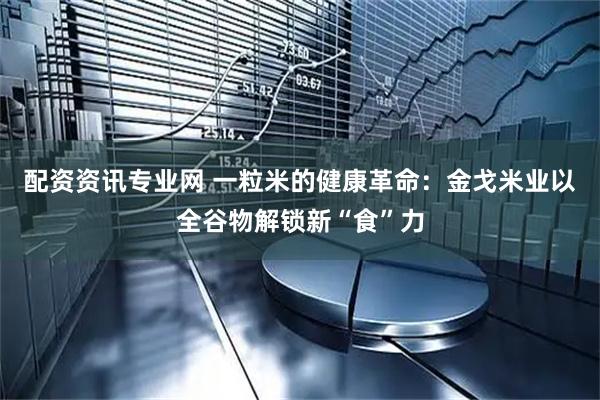 配资资讯专业网 一粒米的健康革命：金戈米业以全谷物解锁新“食”力